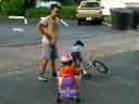 Siddu rides a bike